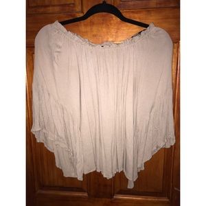 Off The Shoulder Bell Sleeve Blouse